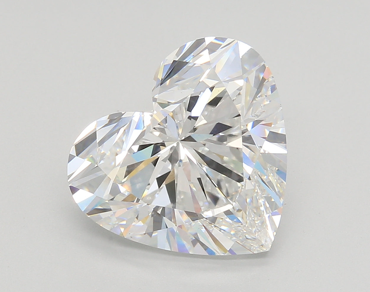 5.80 Carat Heart Shaped, Ideal Cut, D Color, VS1 Clarity, IGI Certified Lab Grown Diamond