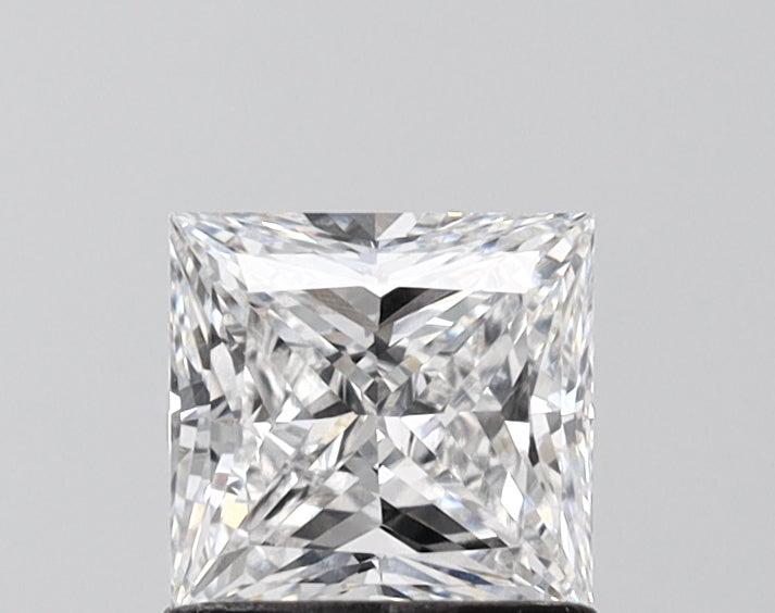 1.00 Carat Princess Shaped, Excellent Cut, D Color, VVS2 Clarity, IGI Certified Lab Grown Diamond