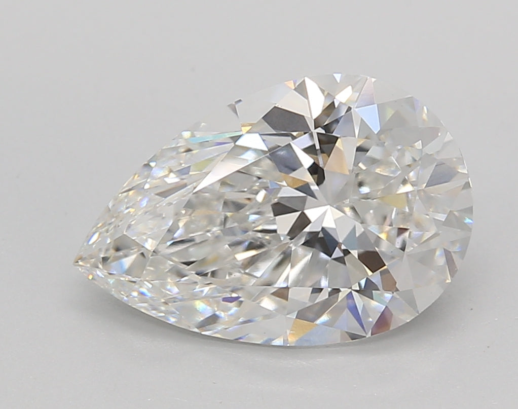 3.02 Carat Pear Shaped, Excellent Cut, F Color, VS1 Clarity, IGI Certified Lab Grown Diamond