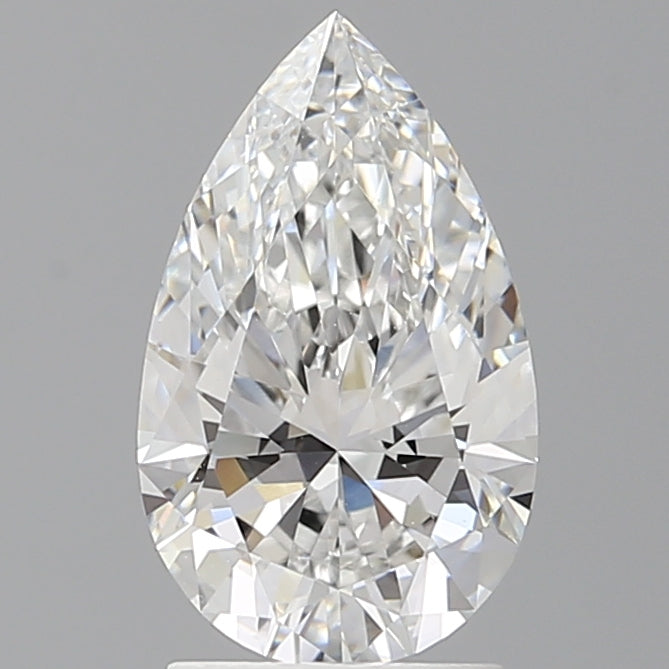 2.06 Carat Pear Shaped, Ideal Cut, E Color, VVS1 Clarity, IGI Certified Lab Grown Diamond