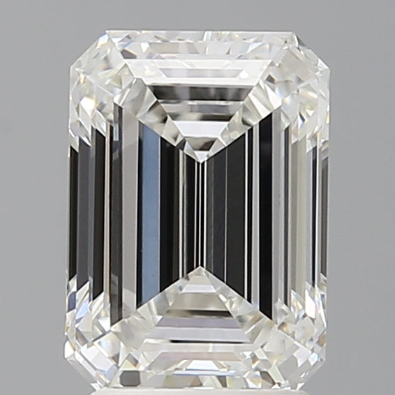 2.58 Carat Emerald Shaped, Ideal Cut, F Color, VVS2 Clarity, IGI Certified Lab Grown Diamond