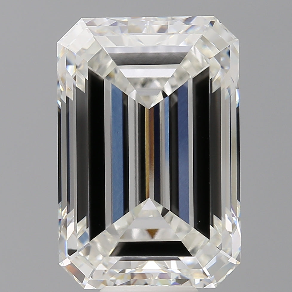 12.59 Carat Emerald Shaped, Ideal Cut, F Color, VVS2 Clarity, IGI Certified Lab Grown Diamond