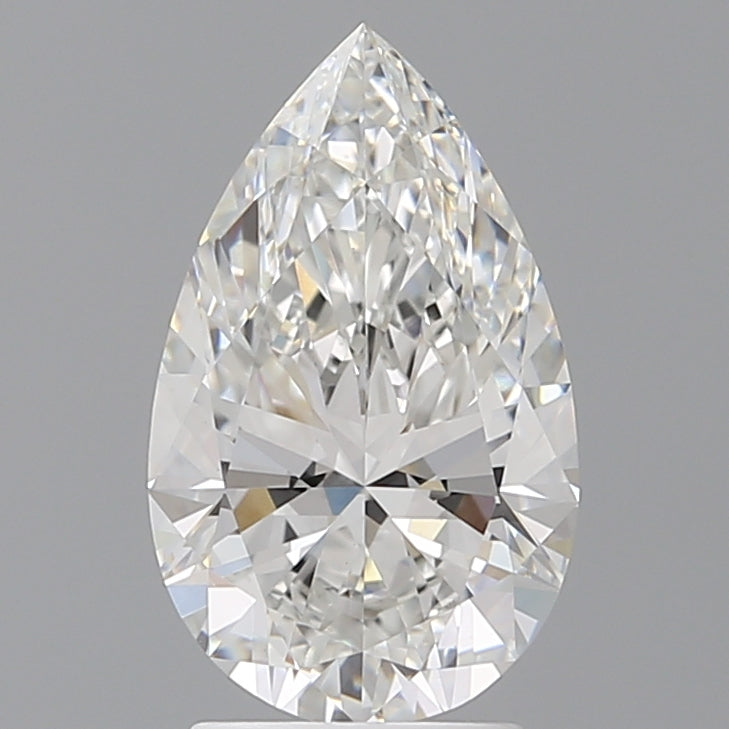2.60 Carat Pear Shaped, Ideal Cut, F Color, VVS2 Clarity, IGI Certified Lab Grown Diamond