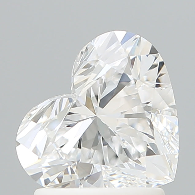 1.57 Carat Heart Shaped, Ideal Cut, D Color, VVS1 Clarity, IGI Certified Lab Grown Diamond