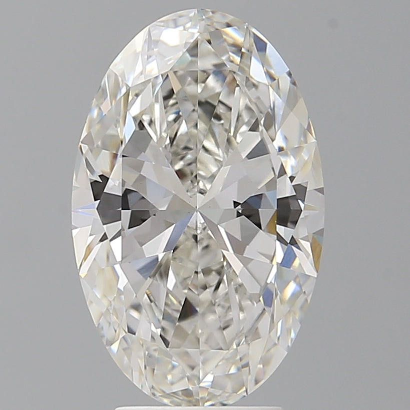 4.10 Carat Oval Shaped, Ideal Cut, G Color, VVS2 Clarity, IGI Certified Lab Grown Diamond