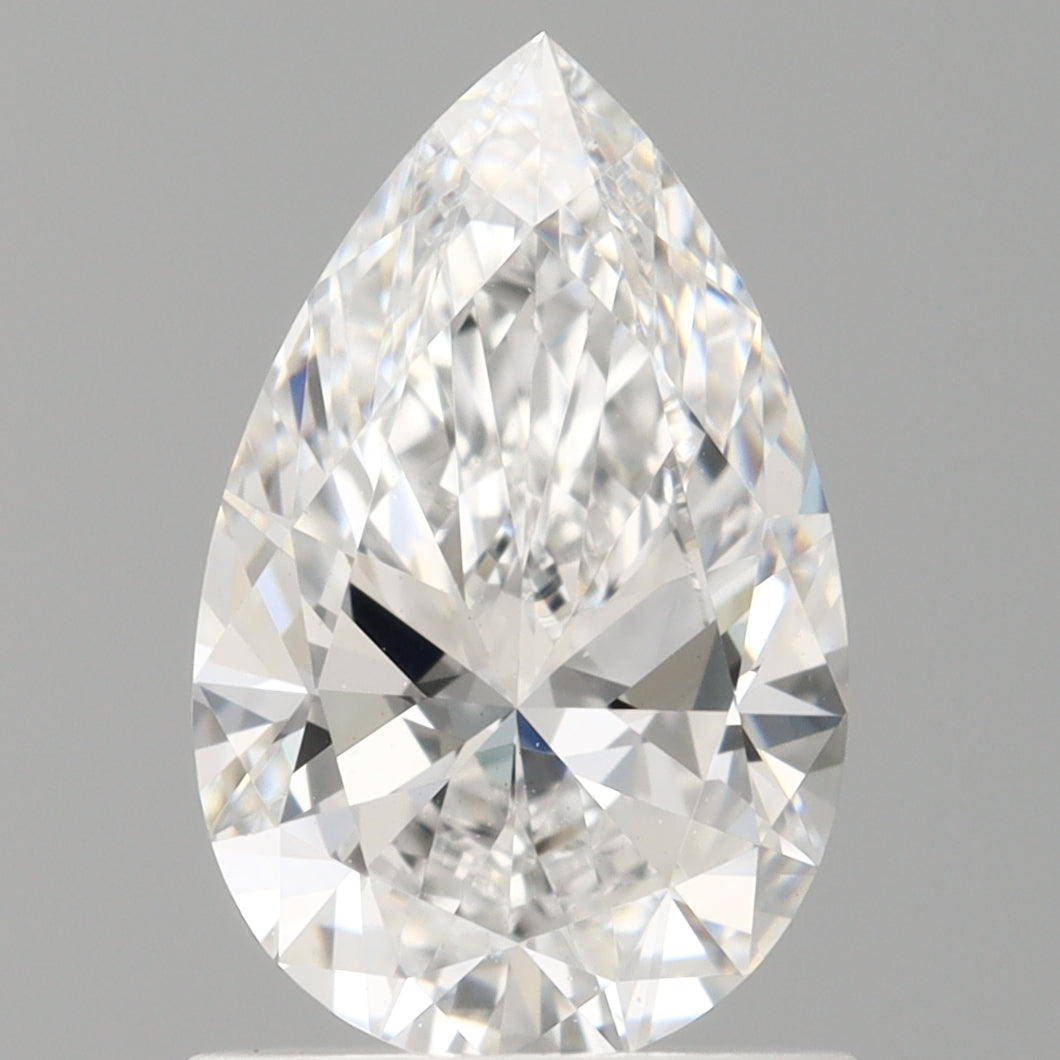 1.10 Carat Pear Shaped, Ideal Cut, D Color, VVS2 Clarity, IGI Certified Lab Grown Diamond