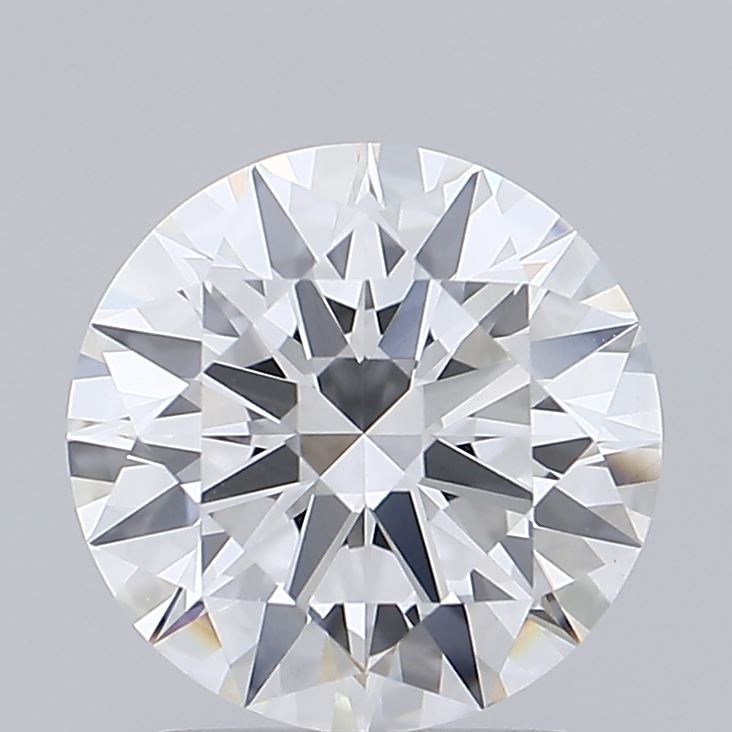 2.10 Carat Round Shaped, Ideal Cut, E Color, VVS2 Clarity, IGI Certified Lab Grown Diamond