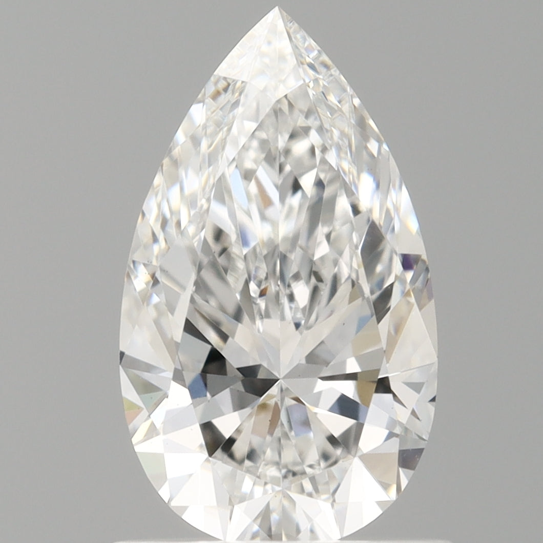 1.08 Carat Pear Shaped, Excellent Cut, E Color, VS1 Clarity, IGI Certified Lab Grown Diamond