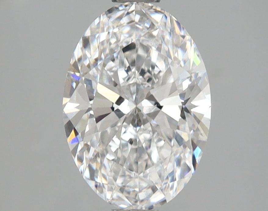 1.69 Carat Oval Shaped, Ideal Cut, D Color, VVS2 Clarity, IGI Certified Lab Grown Diamond