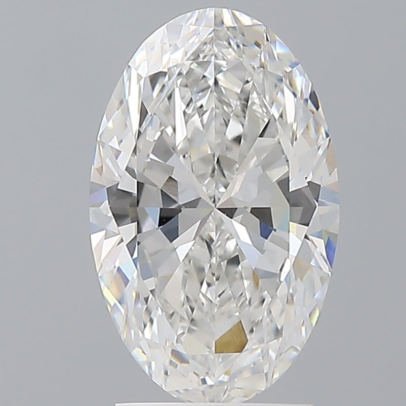 2.55 Carat Oval Shaped, Ideal Cut, E Color, VVS2 Clarity, IGI Certified Lab Grown Diamond