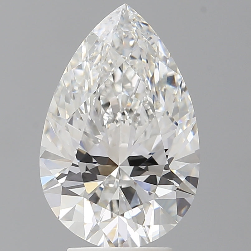 4.00 Carat Pear Shaped, Ideal Cut, E Color, VVS2 Clarity, IGI Certified Lab Grown Diamond