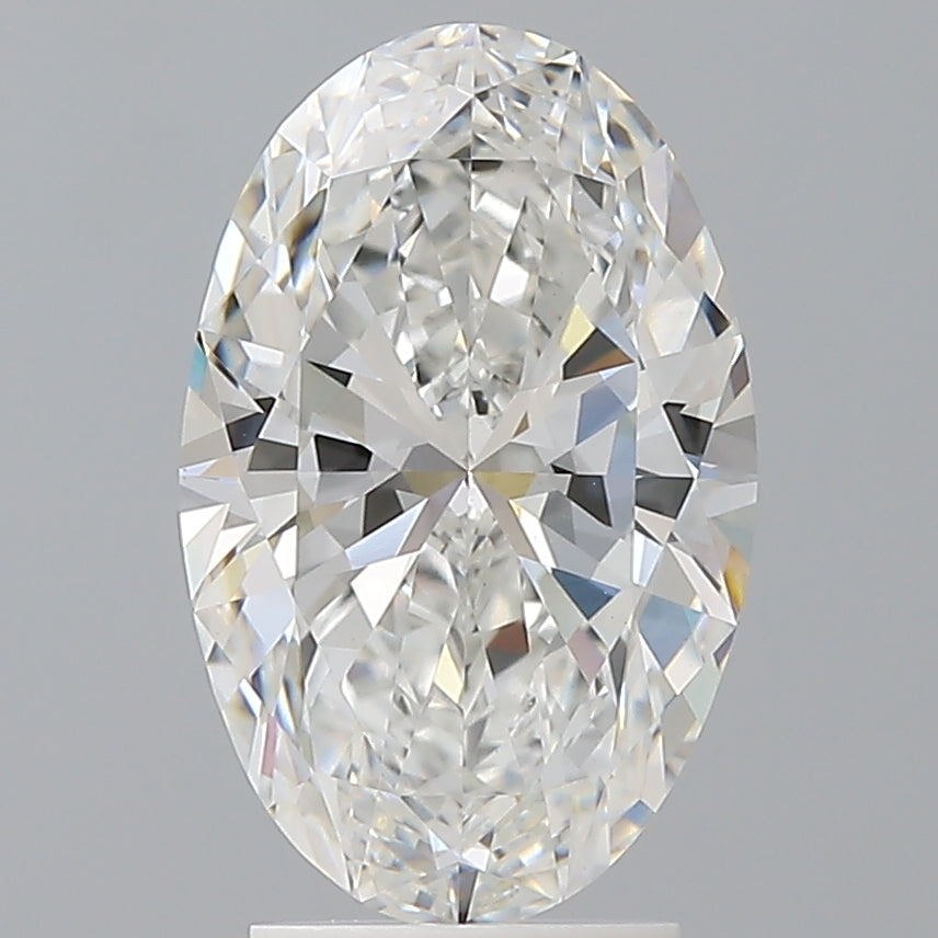 3.10 Carat Oval Shaped, Ideal Cut, F Color, VVS2 Clarity, IGI Certified Lab Grown Diamond