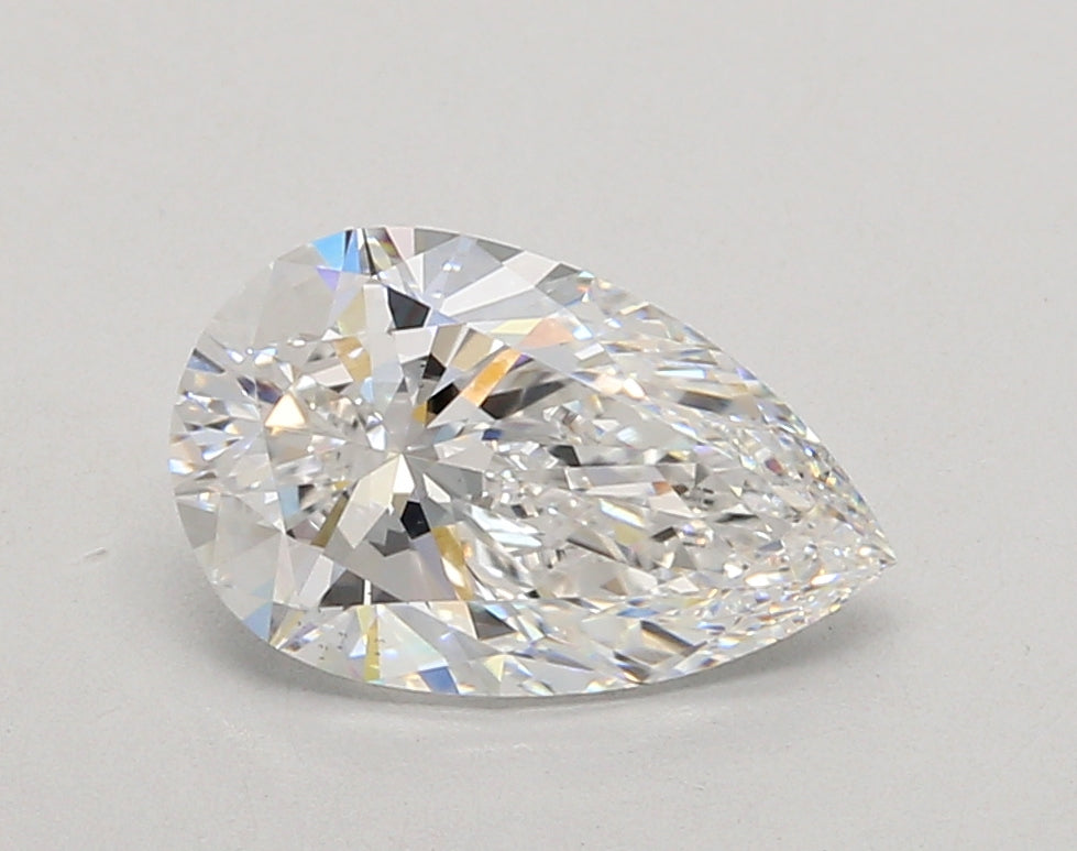 2.01 Carat Pear Shaped, Ideal Cut, D Color, VS1 Clarity, IGI Certified Lab Grown Diamond