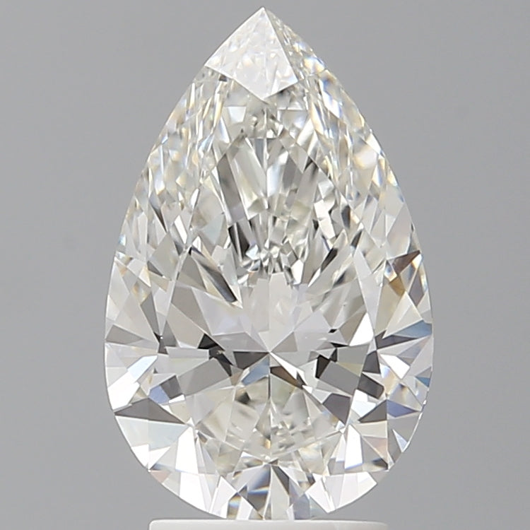 3.07 Carat Pear Shaped, Ideal Cut, F Color, VVS2 Clarity, IGI Certified Lab Grown Diamond