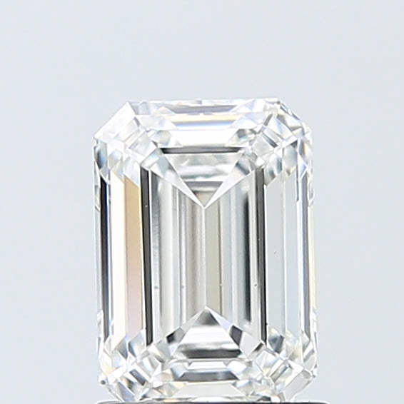 1.57 Carat Emerald Shaped, Ideal Cut, E Color, VS1 Clarity, IGI Certified Lab Grown Diamond