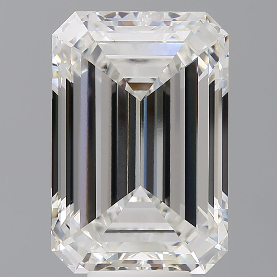 10.10 Carat Emerald Shaped, Ideal Cut, F Color, VVS2 Clarity, IGI Certified Lab Grown Diamond