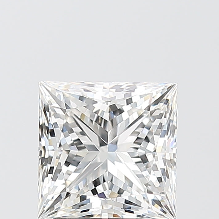 2.06 Carat Princess Shaped, Ideal Cut, F Color, VS1 Clarity, IGI Certified Lab Grown Diamond