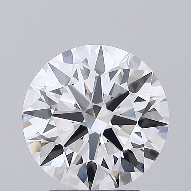 2.42 Carat Round Shaped, Ideal Cut, D Color, VVS2 Clarity, IGI Certified Lab Grown Diamond