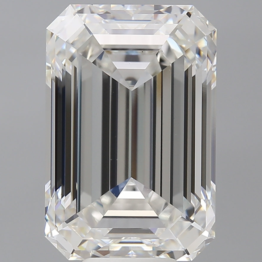 10.55 Carat Emerald Shaped, Ideal Cut, F Color, VS1 Clarity, IGI Certified Lab Grown Diamond
