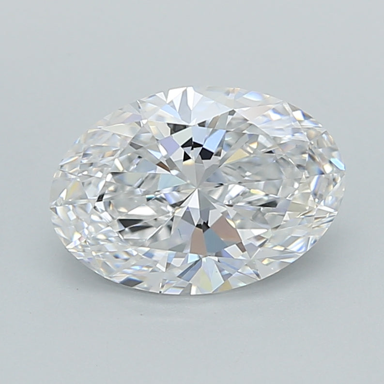 1.55 Carat Oval Shaped, Ideal Cut, D Color, VVS1 Clarity, IGI Certified Lab Grown Diamond