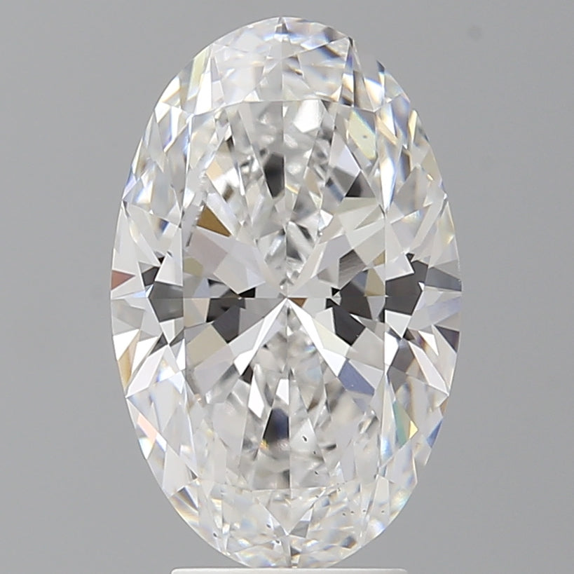 4.10 Carat Oval Shaped, Ideal Cut, E Color, VS2 Clarity, IGI Certified Lab Grown Diamond
