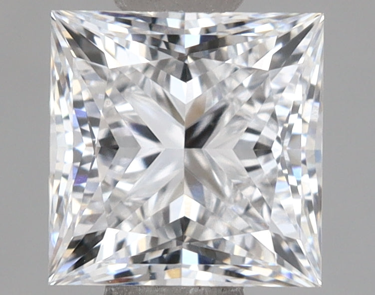 1.15 Carat Princess Shaped, Ideal Cut, D Color, VVS2 Clarity, IGI Certified Lab Grown Diamond