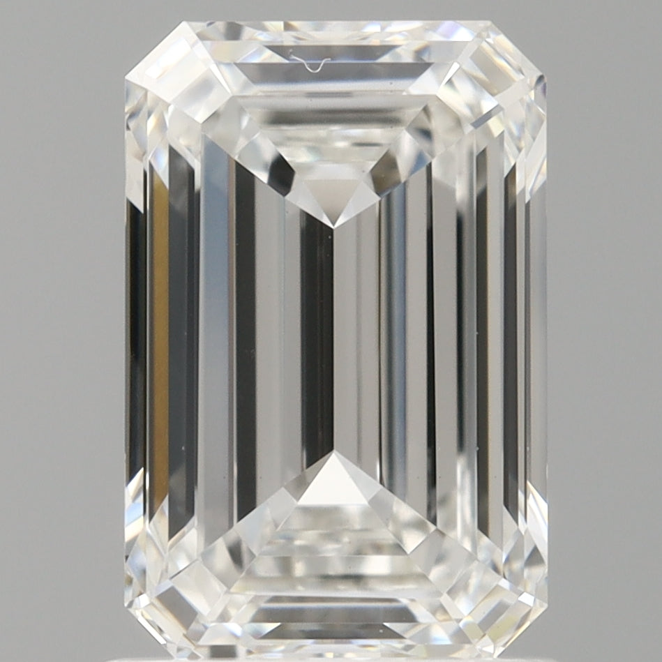 1.50 Carat Emerald Shaped, Ideal Cut, D Color, VVS2 Clarity, IGI Certified Lab Grown Diamond