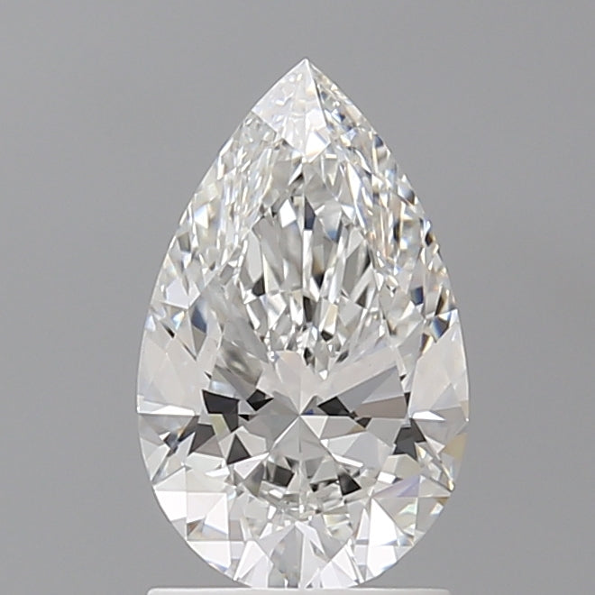 1.58 Carat Pear Shaped, Ideal Cut, E Color, VVS2 Clarity, IGI Certified Lab Grown Diamond