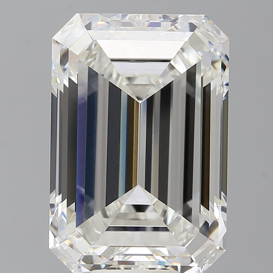 12.10 Carat Emerald Shaped, Ideal Cut, F Color, VVS2 Clarity, IGI Certified Lab Grown Diamond