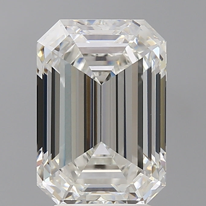 4.02 Carat Emerald Shaped, Ideal Cut, F Color, VVS2 Clarity, IGI Certified Lab Grown Diamond