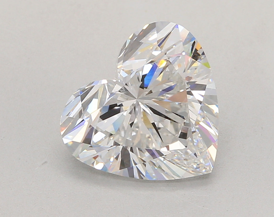 4.05 Carat Heart Shaped, Ideal Cut, E Color, VVS2 Clarity, IGI Certified Lab Grown Diamond