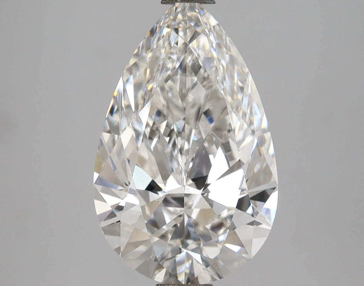 3.55 Carat Pear Shaped, Ideal Cut, F Color, VS2 Clarity, IGI Certified Lab Grown Diamond
