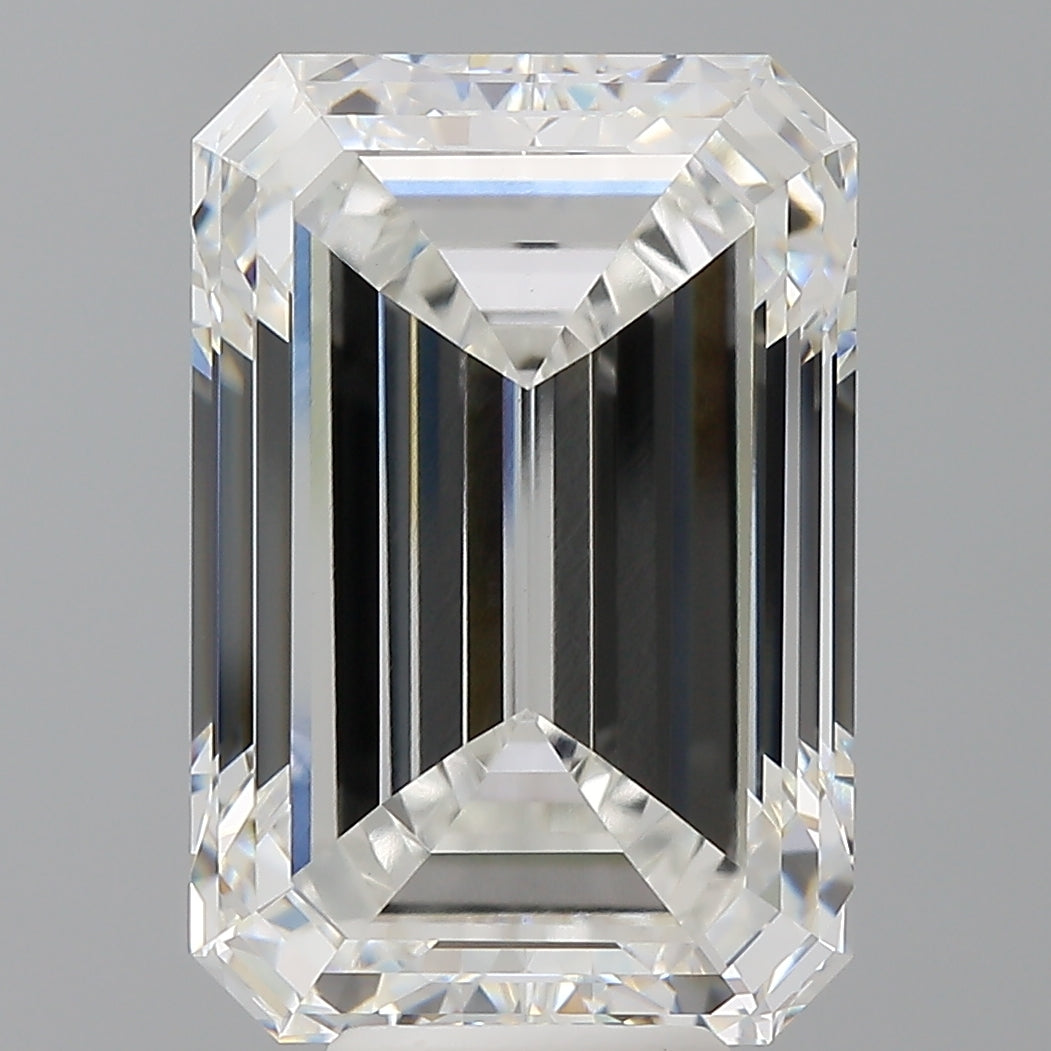9.01 Carat Emerald Shaped, Excellent Cut, F Color, VVS2 Clarity, IGI Certified Lab Grown Diamond