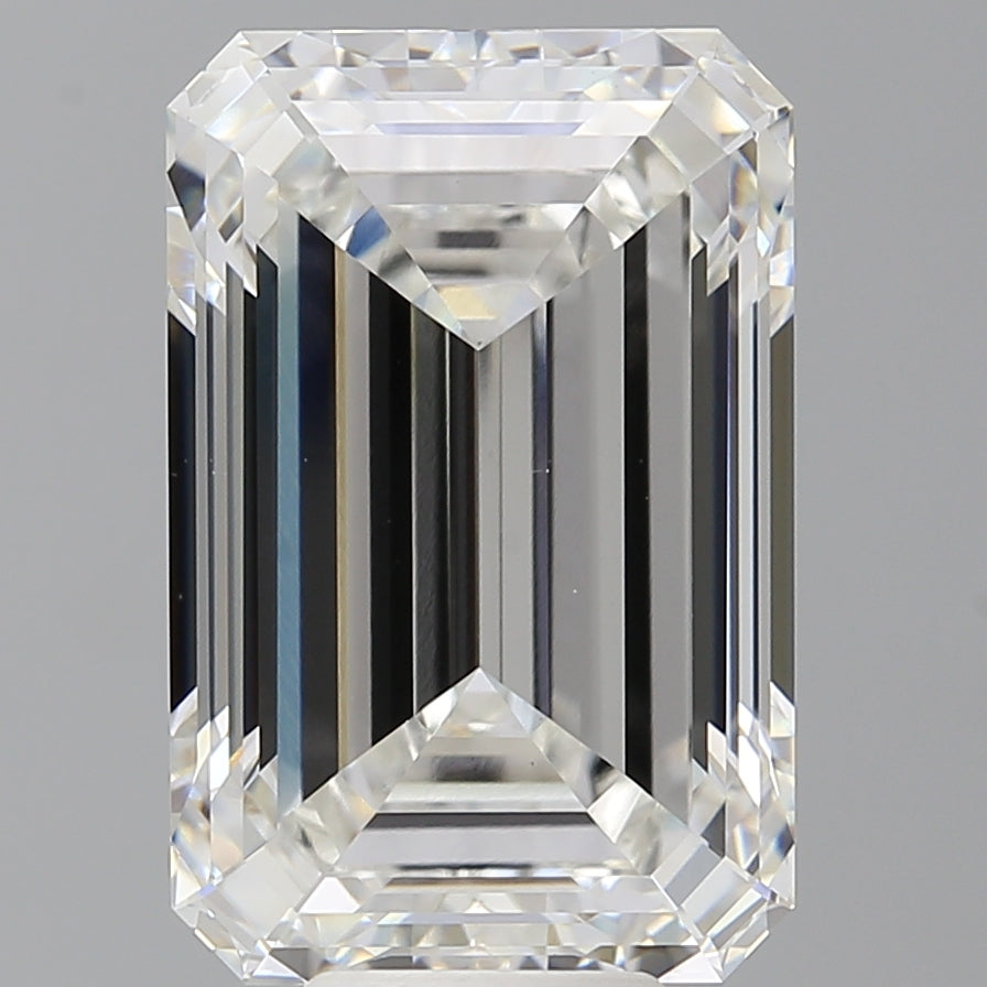 10.08 Carat Emerald Shaped, Ideal Cut, F Color, VVS2 Clarity, IGI Certified Lab Grown Diamond