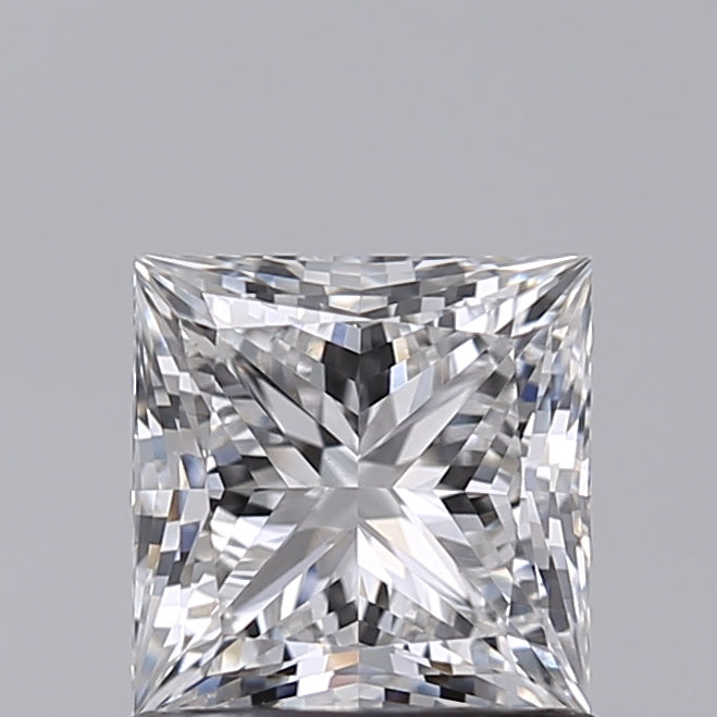 1.00 Carat Princess Shaped, Excellent Cut, F Color, VS1 Clarity, IGI Certified Lab Grown Diamond