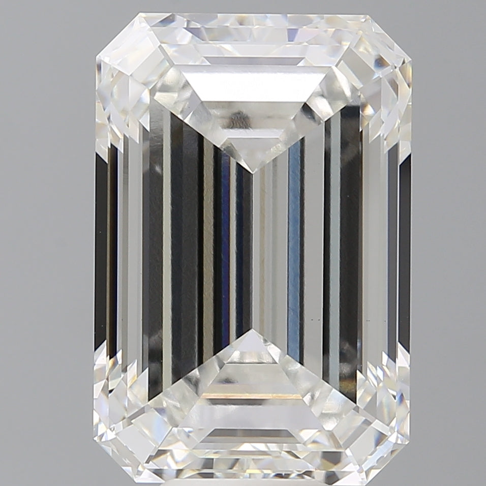 12.57 Carat Emerald Shaped, Ideal Cut, F Color, VS1 Clarity, IGI Certified Lab Grown Diamond