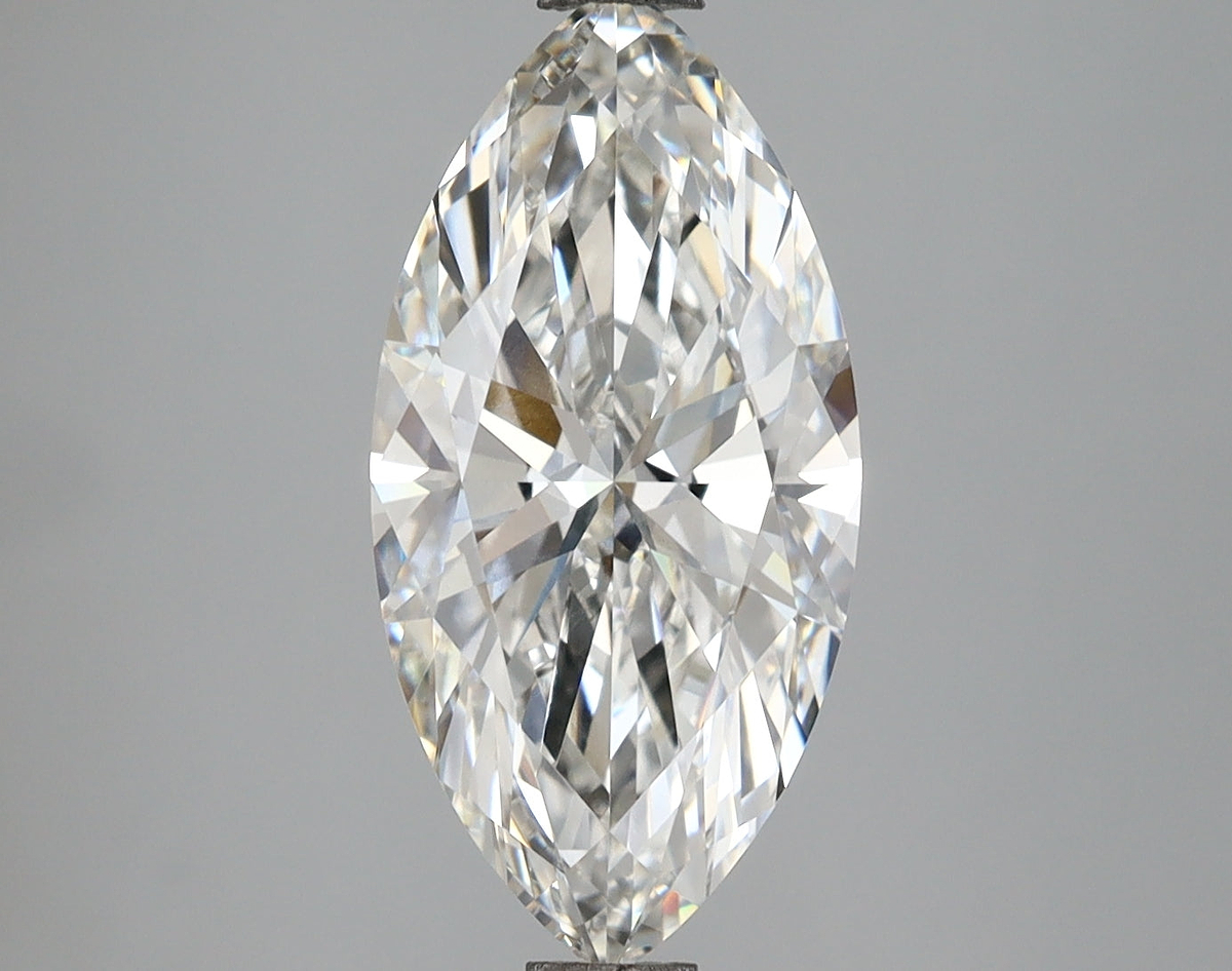 3.08 Carat Marquise Shaped, Ideal Cut, F Color, VVS2 Clarity, IGI Certified Lab Grown Diamond