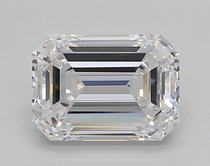 1.50 Carat Emerald Shaped, Excellent Cut, D Color, VS1 Clarity, IGI Certified Lab Grown Diamond