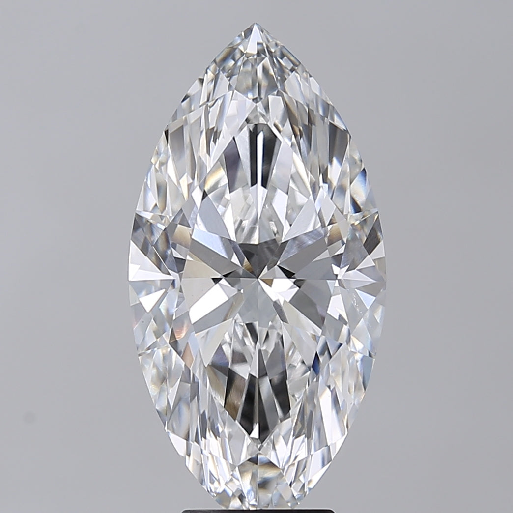 5.51 Carat Marquise Shaped, Excellent Cut, E Color, VVS2 Clarity, IGI Certified Lab Grown Diamond