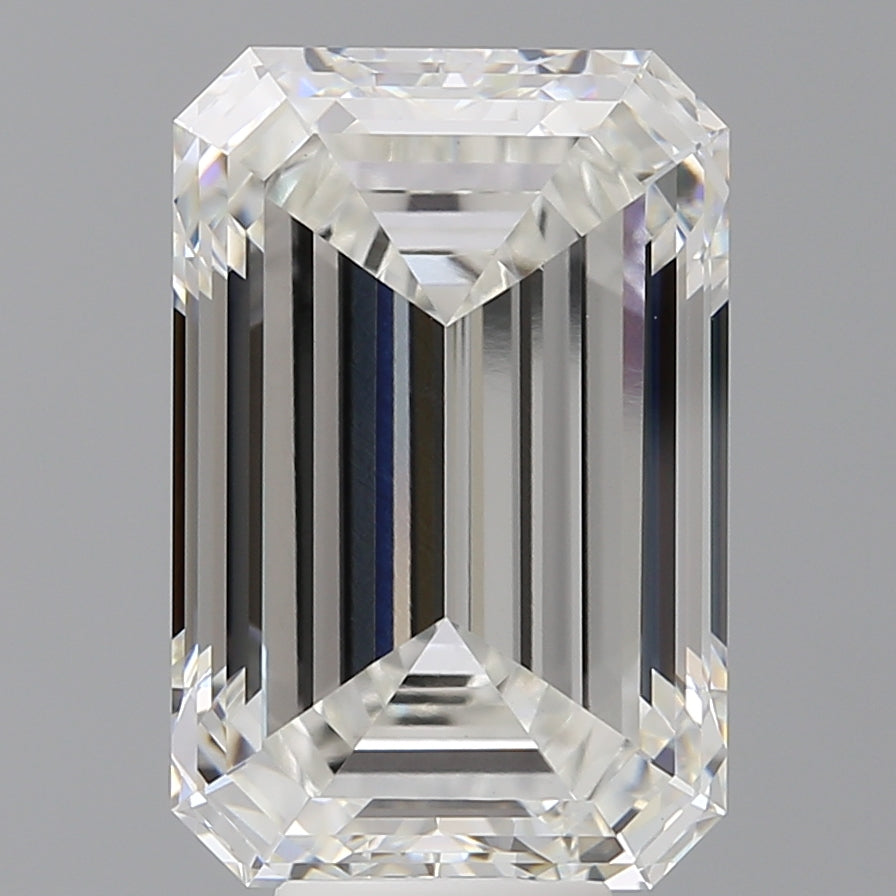 9.54 Carat Emerald Shaped, Ideal Cut, F Color, VVS2 Clarity, IGI Certified Lab Grown Diamond