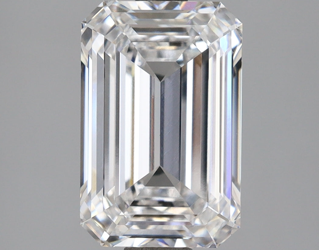 2.58 Carat Emerald Shaped, Ideal Cut, D Color, VVS1 Clarity, IGI Certified Lab Grown Diamond