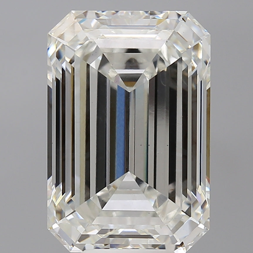 9.09 Carat Emerald Shaped, Ideal Cut, F Color, VS1 Clarity, IGI Certified Lab Grown Diamond