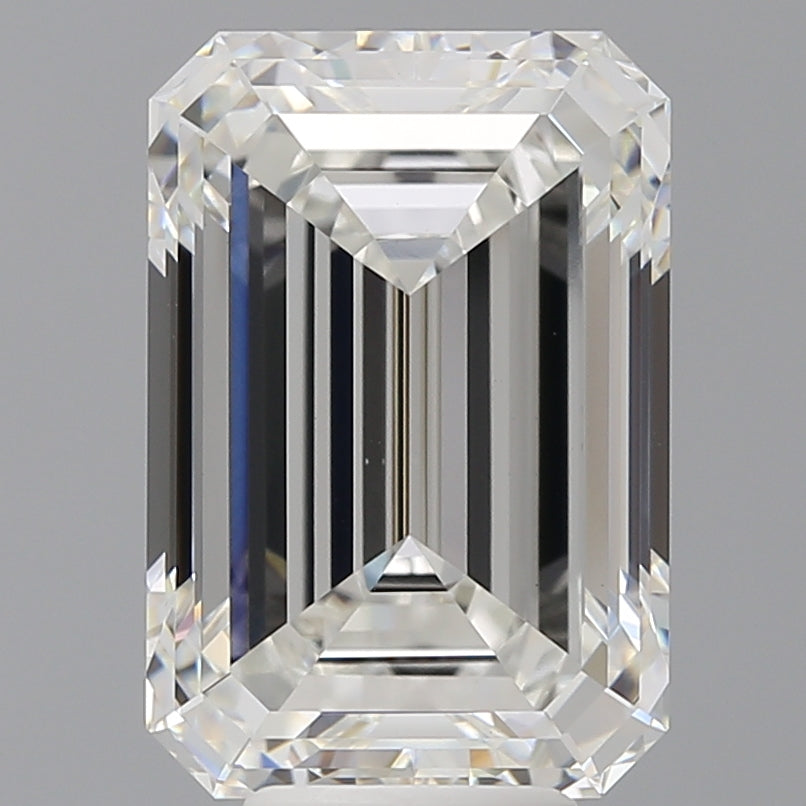 7.59 Carat Emerald Shaped, Excellent Cut, F Color, VVS2 Clarity, IGI Certified Lab Grown Diamond