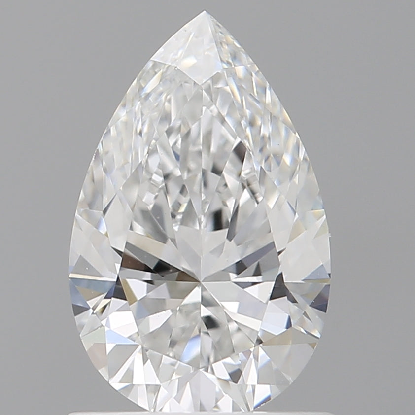 1.10 Carat Pear Shaped, Ideal Cut, E Color, VVS2 Clarity, IGI Certified Lab Grown Diamond