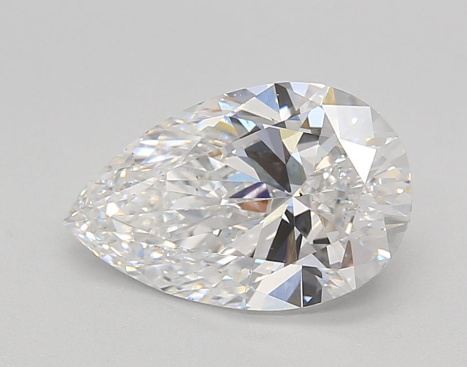 1.74 Carat Pear Shaped, Ideal Cut, D Color, VS2 Clarity, IGI Certified Lab Grown Diamond