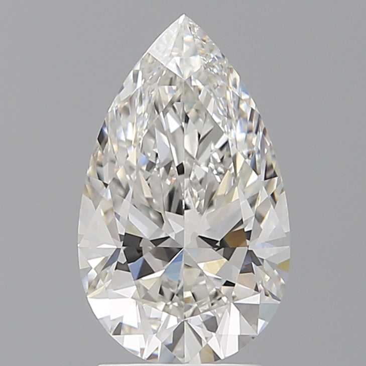 2.60 Carat Pear Shaped, Ideal Cut, F Color, VVS2 Clarity, IGI Certified Lab Grown Diamond