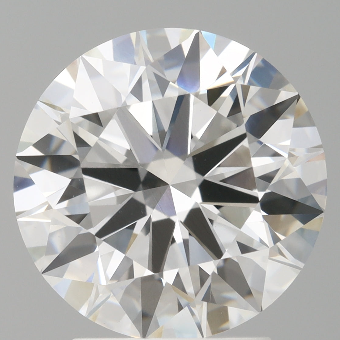 3.07 Carat Round Shaped, Ideal Cut, F Color, VVS2 Clarity, IGI Certified Lab Grown Diamond