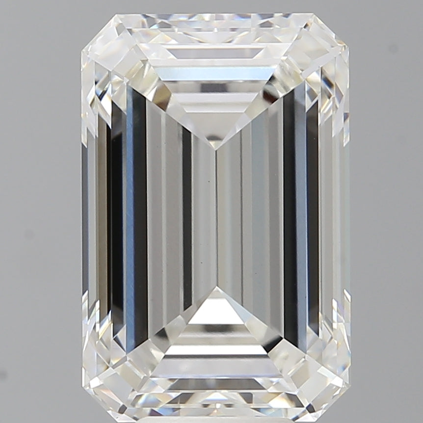 9.06 Carat Emerald Shaped, Ideal Cut, F Color, VVS2 Clarity, IGI Certified Lab Grown Diamond
