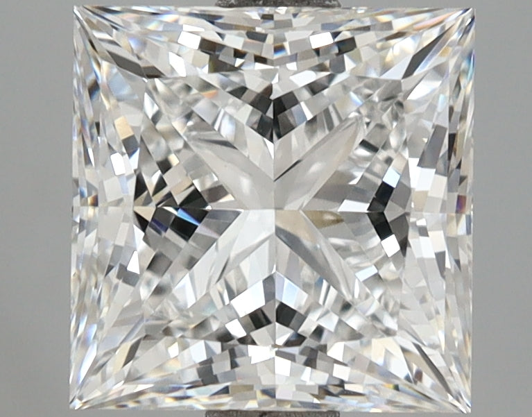 3.06 Carat Princess Shaped, Ideal Cut, D Color, VVS2 Clarity, IGI Certified Lab Grown Diamond