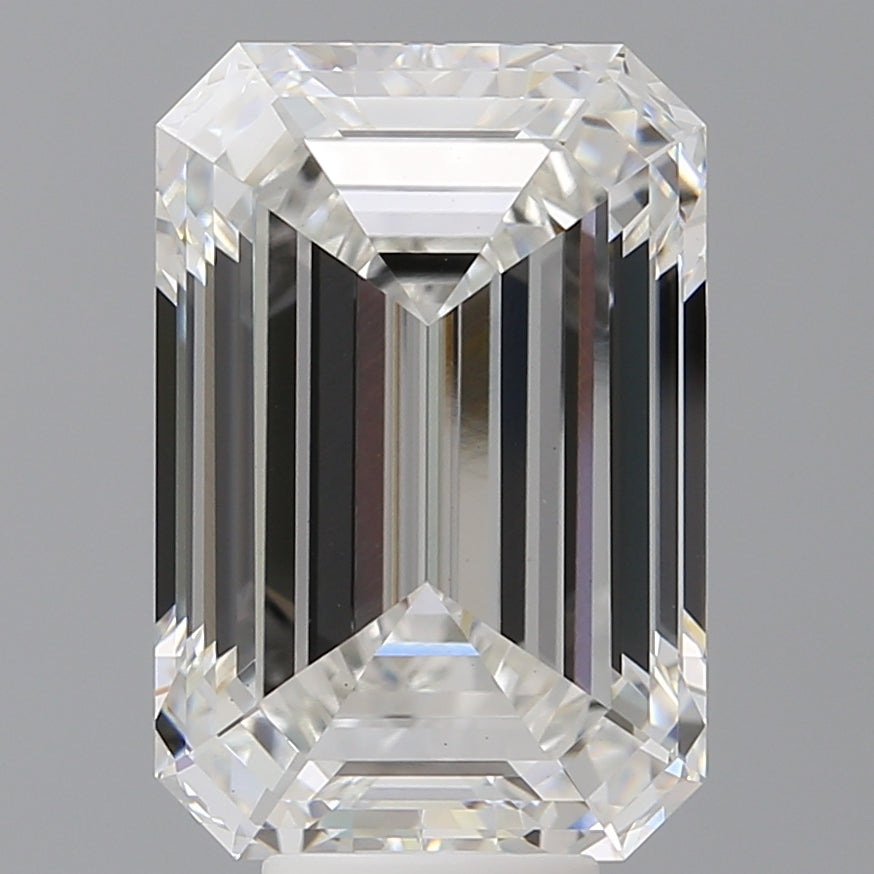 9.02 Carat Emerald Shaped, Ideal Cut, F Color, VS1 Clarity, IGI Certified Lab Grown Diamond